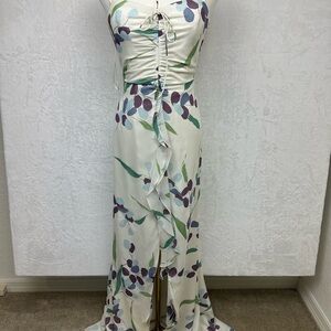 Armani Collezioni Vintage Formal Dress Sz 4 Floral Silk Made in Italy Wedding